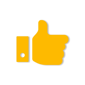 żółta ikona kciuka