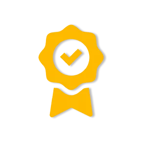 żółta ikona certyfikatu